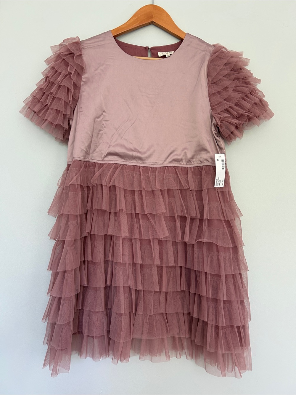 Hayden Dusty Rose Layered Tulle Party Dress